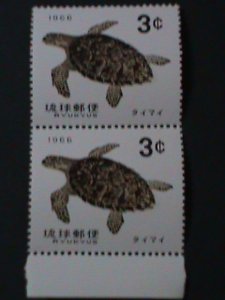 ​RYUKYU-1966-SC# 137- HAWKBILL TURTLE-MNH PAIR VF WE SHIP TO WORLDWIDE