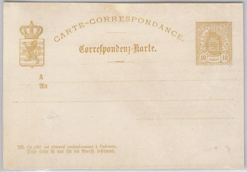 LUXEMBOURG -  POSTAL HISTORY: STATIONERY CARD - PROOF !!