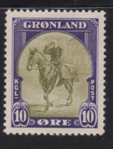 Greenland Sc 13 1945 10 ore King on Horseback stamp mint