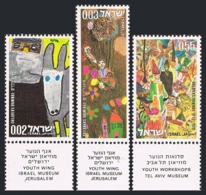 Israel 505-507-tab, MNH. Michel 573-575. Youth Wing in Museum, 1973.