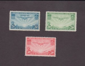 US, C20, C21, C22, MNH, VF, 1930'S AIRMAIL