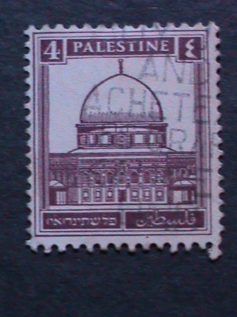 ​PALESTINE-1927 SC#66 MOSQUE OF OMAR-USED FANCY CANCL-96 YEARS OLD VERY FINE