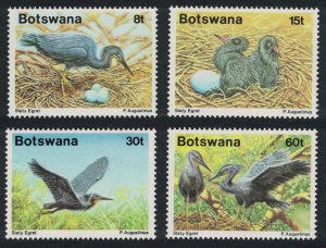 Botswana Slaty Egret Birds 4v 1989 MNH SG#673-676