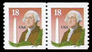 PCBstamps  US #2149 Coil Pair 36c(2x18c)Washington, MNH, (20)