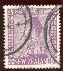 New Zealand 1927 KGV 3s pale mauve very fine used. SG 470. Sc 183.