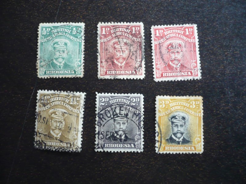 Stamps - Rhodesia -Scott# 119-124 - Used Part Set of 6 Stamps