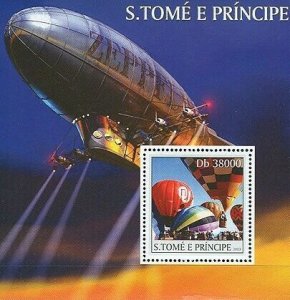 S. TOME & PRINCIPE 2003 - Balloons - Zeppelin s/s. Scott Code: 1529