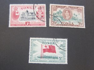 Tonga 1951 Sc 95-6,98 FU