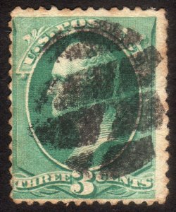 1881, US 3c, Washington, Used, Sc 207