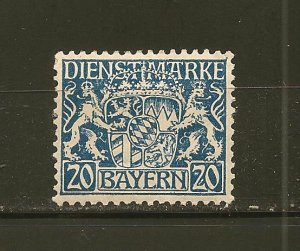 Bavaria SC#O14 Official Mint Hinged