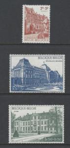 Belgium 1971 Architecture Belgica VF MNH (B876-8)