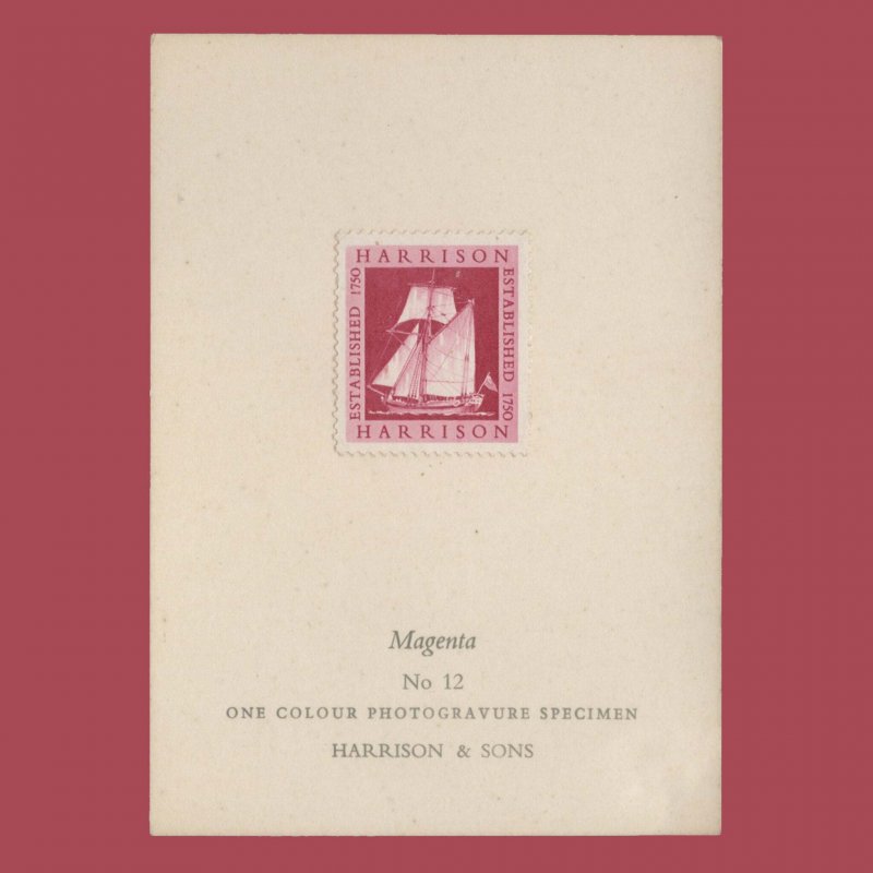 1954 Harrison one-colour Sailing Ship presentation card, no 12