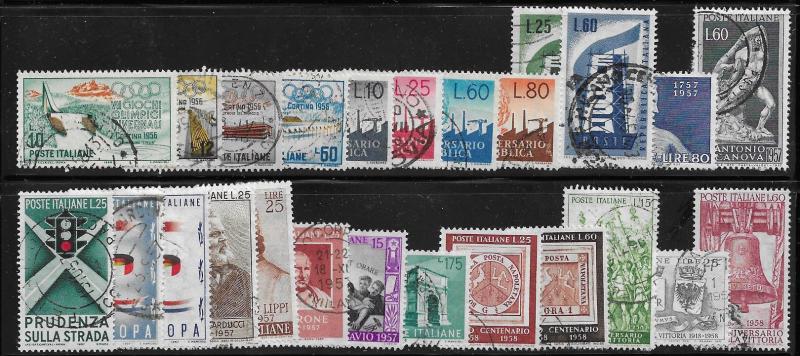 Italy mini collection of 53 used stamps 2018 SCV $25.40 -see description- 11794