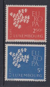 Luxembourg  #382-383  MNH 1961  Europa