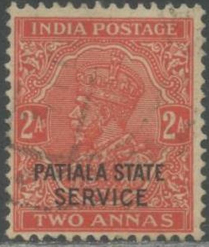 INDIA- Patiala State Sc#O53a 1935 2a ‘Small Die’ Variety KGV Used