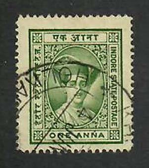 Indore State- India;  Scott 17; 1928; Used