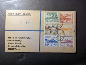 1943 England Channel Islands Feldpost First Day Cover FDC Jersey CI Local Use