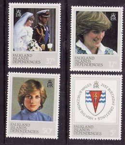 Falkland Islands Dependencies-Sc#1L72-5- id9-unused NH set-Princess Diana-1982-