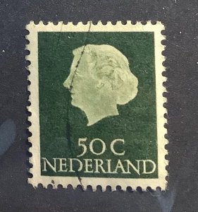 Netherlands 1953 Scott 354 used - 50c, Queen Juliana