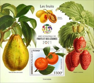 Chad - 2021 Intl Year of Fruits & Vegetables - Stamp Souvenir Sheet - TCH210204b