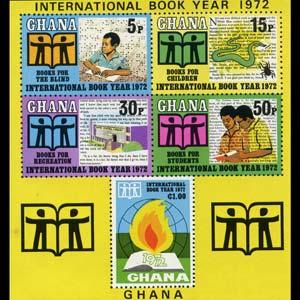 GHANA 1972 - Scott# 449A S/S Intl.Book Year NH