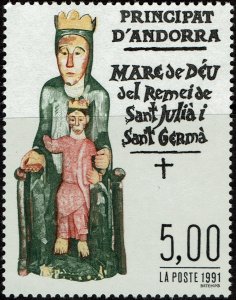 Andorra French #410  MNH - Art Religion (1991)
