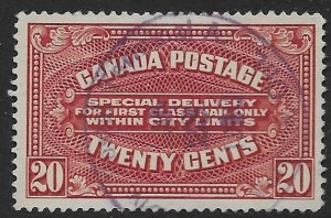 Canada  E-2  1926  20  cents vf used
