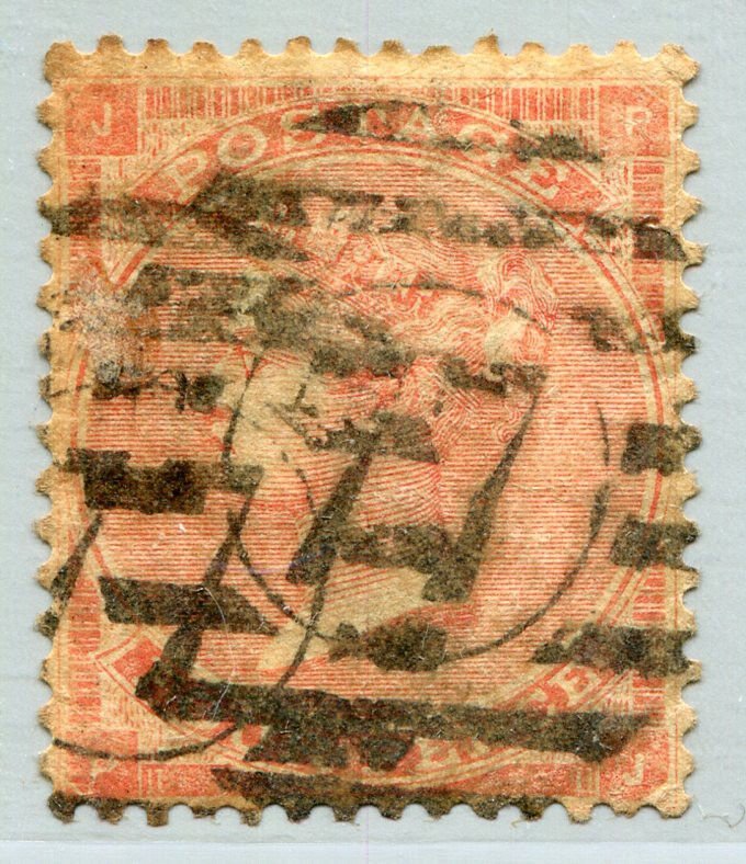 GREAT BRITAIN #34 Fine Used Issue - HEAVY CANCEL -  QUEEN VICTORIA - S7804