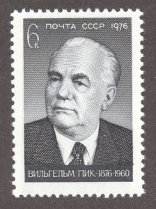 Russia Scott 4405 MNHOG - 1976 Wilhelm Pieck, DDR President - SCV $0.50