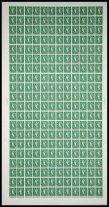 1½d Multicrowns on white cylinder 15 No dot FULL SHEET UNMOUNTED MINT