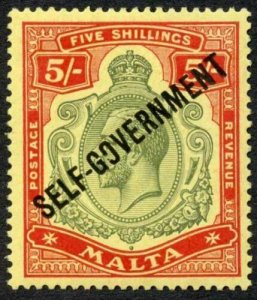 Malta SG113var Reversed C for O M/M 