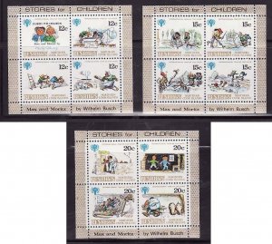 Penrhyn-Sc#111-13- id9-three unused NH sheets-International Year of the Child-t