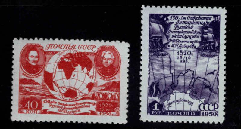 Russia /USSR  Scott 1508-9, Mi 1513-4 MNH Antarctic Expedition 1950 fresh set 