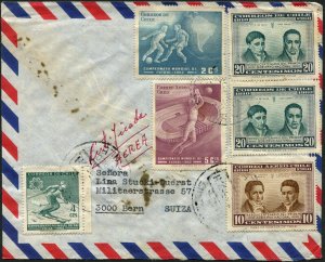 Chile Santiago Airmail Cover to Switzerland 1965 Latin America Postage