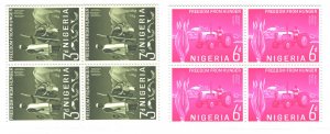 *1963 NIGERIA #141~142 FAO Freedom from Hunger Block of 4 stamps , MLH / O.G .