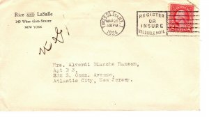 RICE AND LASALLE, NEW YORK 1924   FDC8179