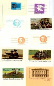 10 Different Mint Post Cards UX53, UX88-UX96