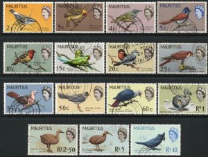 MAURITIUS-1965 Birds set to 10r Sg 317-331 FINE USED V43093