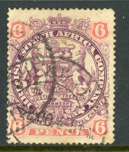 Southern Rhodesia 1897 British South Africa QV 6d SG #71 VFU A529