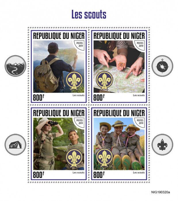 Niger 2019 MNH Scouting Stamps Girl Boy Scouts 4v M/S