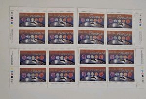 Canada 1986 Canadian Broadcasting Corporation # 1103 MS Of Plate Blocks MNH