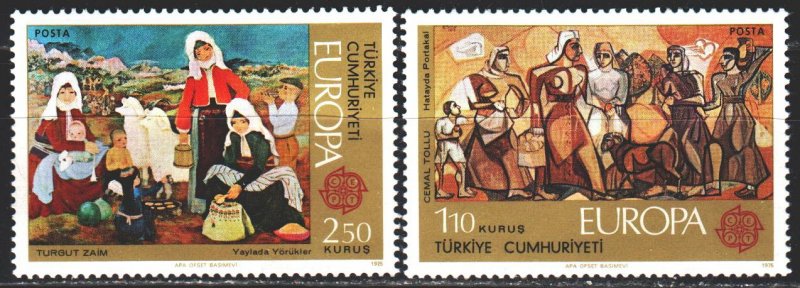 Turkey. 1975. 2355-56. Folk costumes, europe-sept. MLH. 