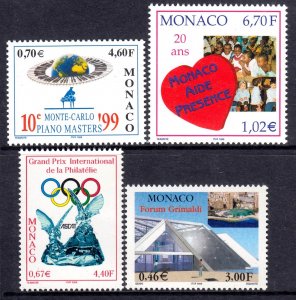 Monaco 1999 Mint MNH Accumulation SC 2112,2115,2117,2121