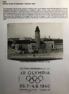 1939 Helsinki Finland RPPC Postcard Cover To Sweden Olympic Cancels