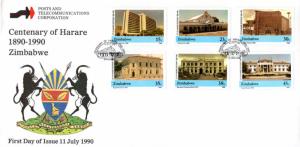 Zimbabwe - 1990 Centenary of Harare FDC SG 792-797