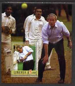 Liberia 2006 President Bush Playing Cricket perf m/sheet ...