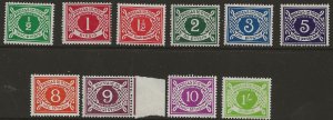 Ireland J5-14  1940-70  set 10  fvf miint nh