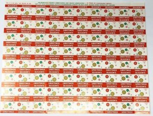 1967 Christmas Seals Florida Hillsborough County Sheet of 80 Stamps 