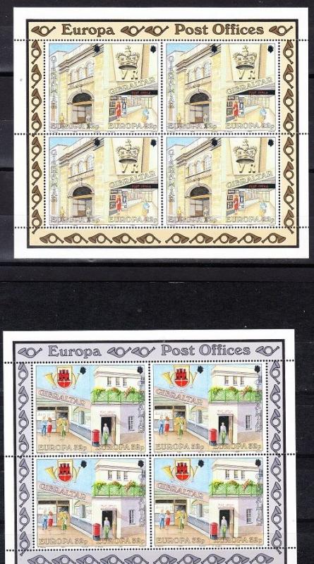 Gibraltar Scott 562-565 Mint NH mini-sheets (Catalog Value $28.00)