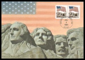 #2523A Flag over Mt. Rushmore Maxi FDC